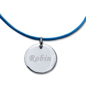 Kinderhalsband rund mit Gravur Kinderhalsband rund mit Gravur