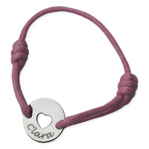 Kinderarmband Ajour-Herz mit Gravur