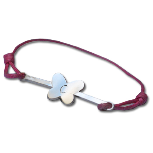 Kinderarmband Haarspange mit Gravur Schmetterling