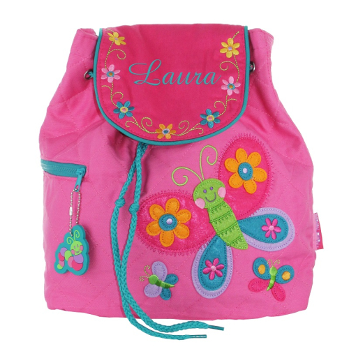 Kinderrucksack rosa Schmetterling mit Name