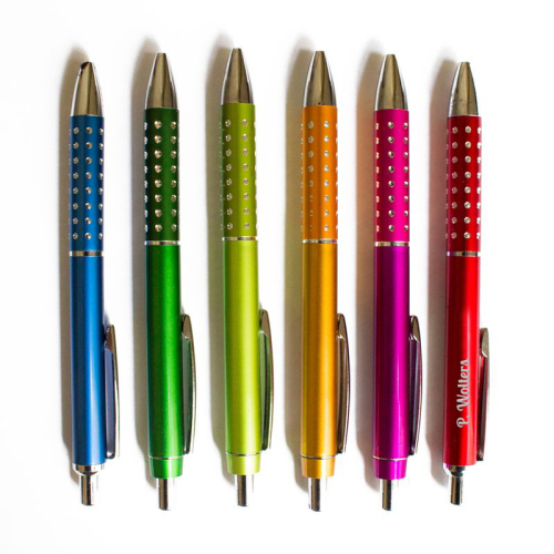 Personalisierter Kugelschreiber Punkte Farben