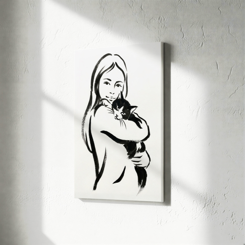 K&uuml;nstlerisches Portr&auml;t im Stil der Tuschemalerei