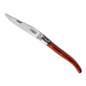 Graviertes Messer Laguiole Antan aus Padoukholz