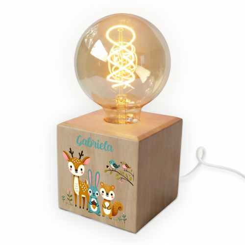 Filament-Gl&uuml;hbirnenlampe bedruckt Zauberwald