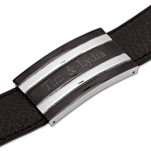 Lederarmband mit Gravur - 8072
