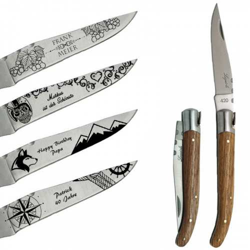 Messer mit verschiedenen Motiven
