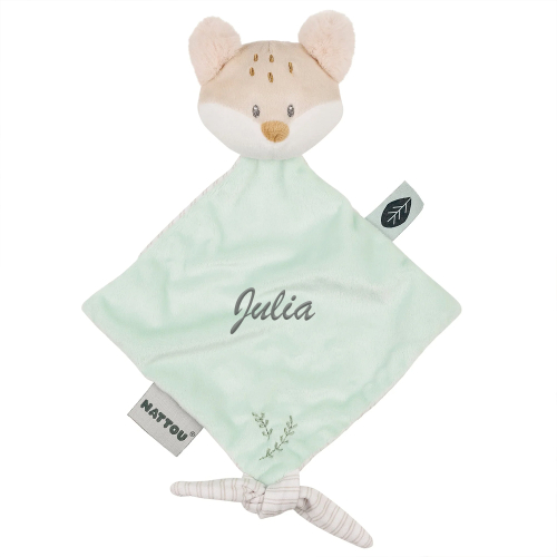 Mini-Kuscheltier Flo der Fuchs, bestickt