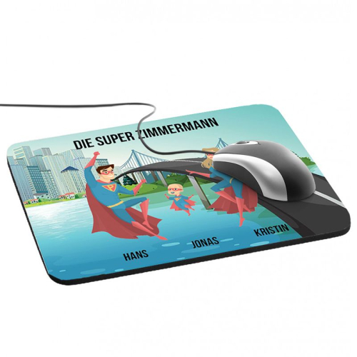 Personalisiertes Mousepad mit Superhelden