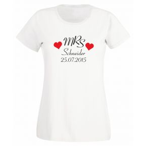 T-Shirt 2er Set mit Namen und Datum T-Shirt 2er Set mit Namen und Datum