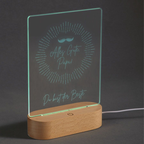 LED-Lampe aus Plexiglas für Papa