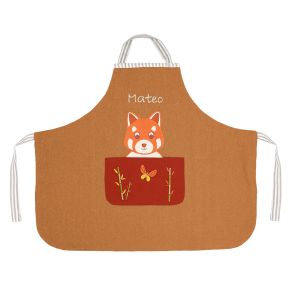 Personalisierte Kinderschürze Roter Panda