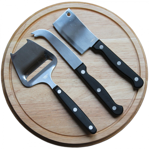 Personalisierte Käseplatte mit Messer