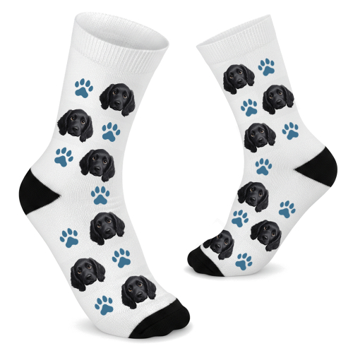 Personalisierte Socken im Animationsfilm-Stil