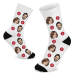 Personalisierte Socken mit illustrierten Gesichtern