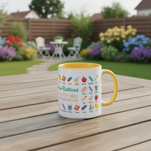 Personalisierte Tasse zum Abschied 