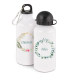 Personalisierte Trinkflasche Blumenrahmen