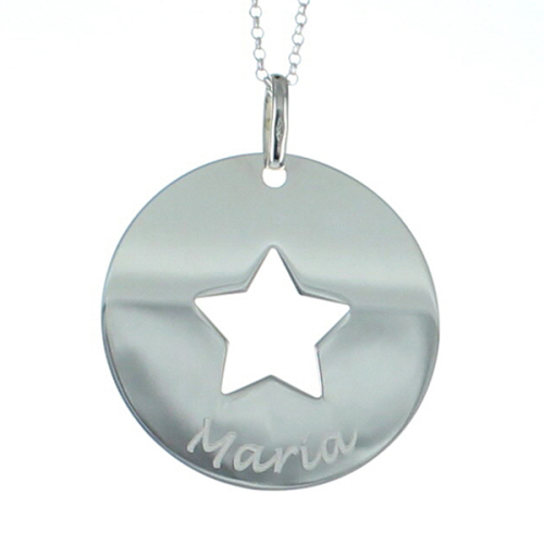 Personalisierter Anhänger Stern Kette
