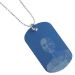 Personalisierter Dog-Tag Anhänger mit Foto blau