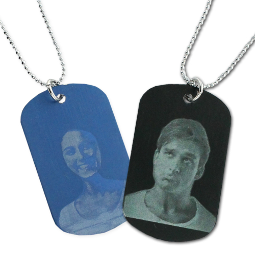 Personalisierter Dog-Tag Anhänger mit Foto farbig