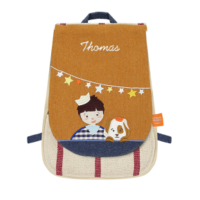 Personalisierter Rucksack mit Kind und Hund Personalisierter Rucksack mit Kind und Hund