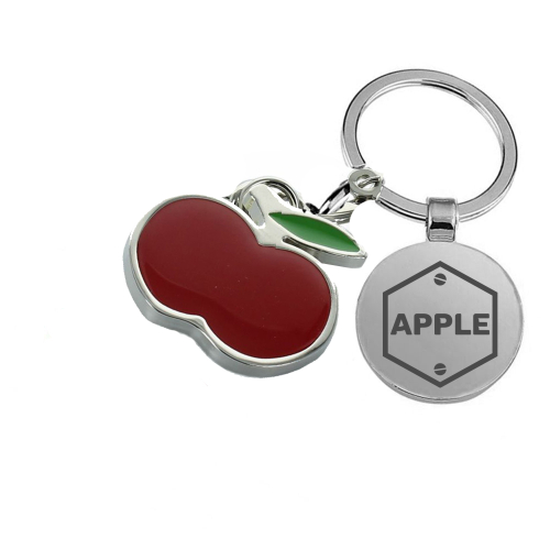 Personalisierter Schlüsselanhänger Apfel