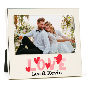 Personalisierter silberner Bilderrahmen Liebe Personalisierter silberner Bilderrahmen Liebe