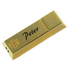 Personalisierter USB-Schlüssel - goldfarbener Barren - 16 GB