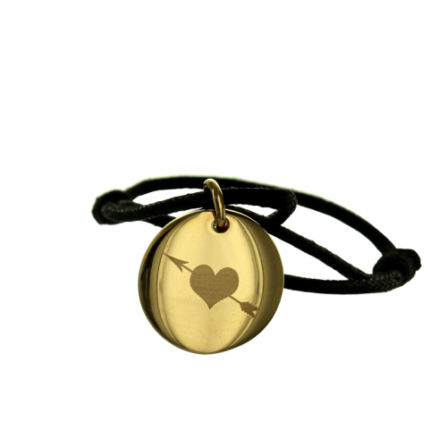 Personalisiertes Armband uns zwei vergoldet