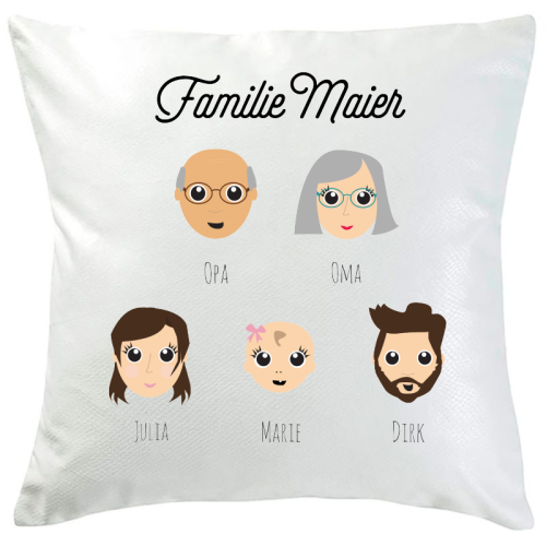 Personalisiertes Kissen We Are Family 2 Personen