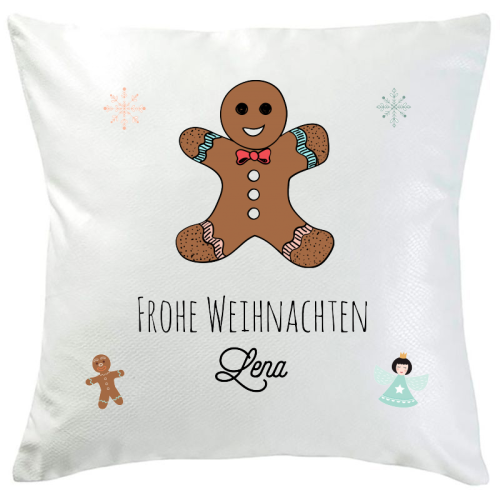 Personalisiertes Kissen Weihnachten Lebkuchen