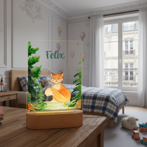 Personalisiertes Nachtlicht Wald