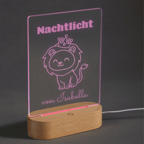 LED-Lampe aus Plexiglas Zauberwald