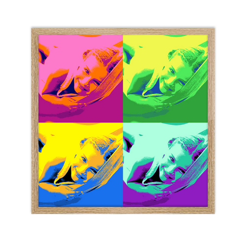 Pop-Art-Poster 4 Fotos mit Rahmen
