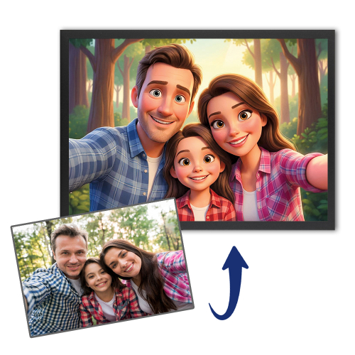 Portr&auml;t im Stil eines 3D-Animationsfilms nach einem Foto