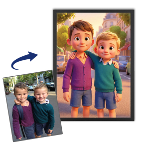 Portr�t im Stil eines 3D-Animationsfilms nach einem Foto