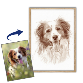 Portrt im Sepia-Zeichenstil aus einem Foto erstellt