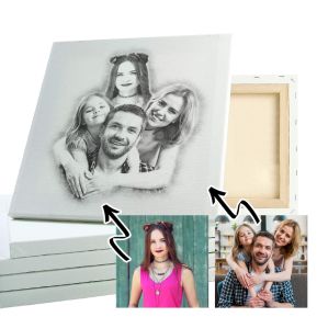 Porträt im Kohlezeichnung-Stil - Montage aus 2 Fotos