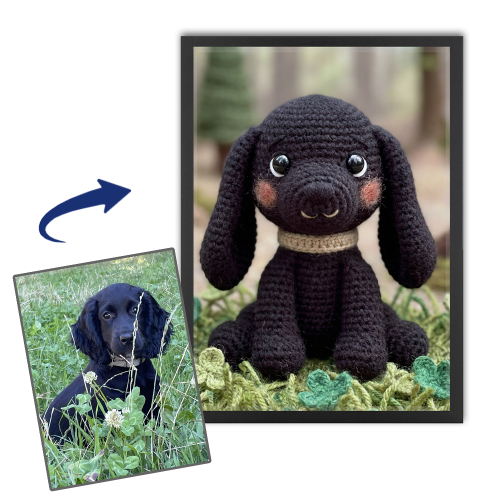 Portr&auml;t Gestrickte Puppe nach Fotovorlage