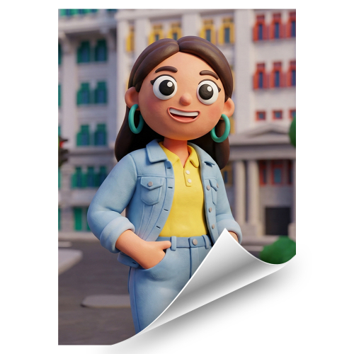 Portr&auml;t im Clay-Art-Stil basierend auf einem Foto