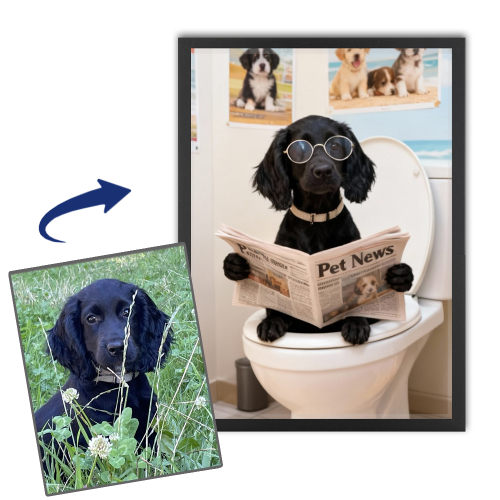 Porträt von wohlerzogenen Tieren nach einem Foto