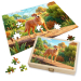 Puzzle aus einem Foto, verwandelt in 3D-Animation