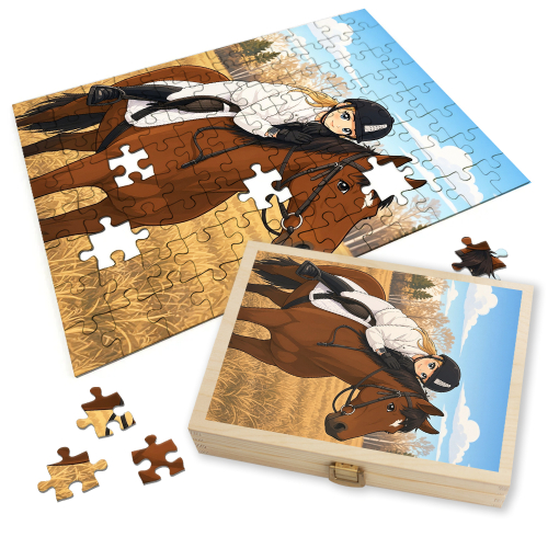 Puzzle aus einem in Manga verwandelten Foto