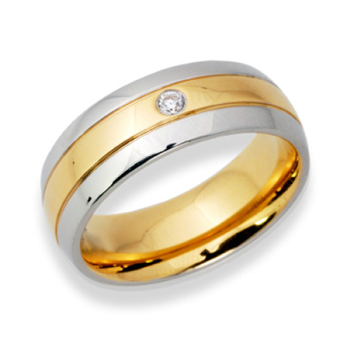 Ring Zirkonia mit Gravur 9081