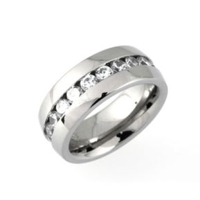 Ring Zirkonia mit Gravur 9101