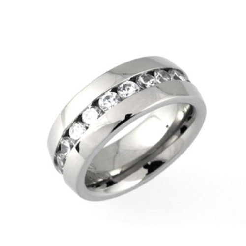 Ring Zirkonia mit Gravur 9101