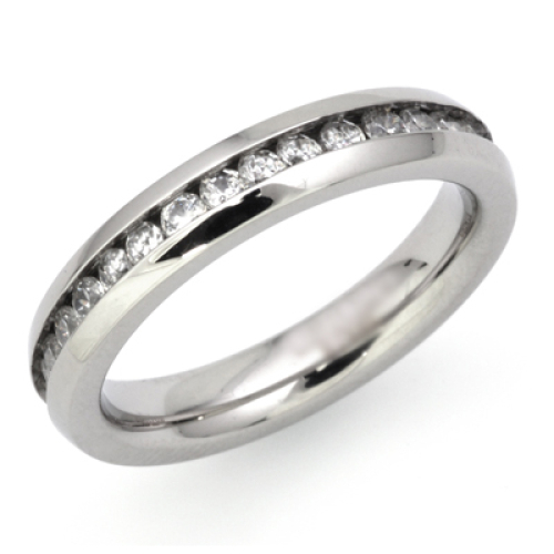 Ring Zirkonia mit Gravur 9104