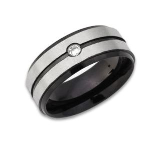 Ring Zirkonia mit Gravur 9105