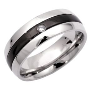 Ring Zirkonia mit Gravur 9108