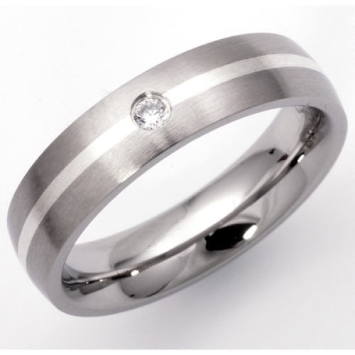 Ring Zirkonia mit Gravur 9118