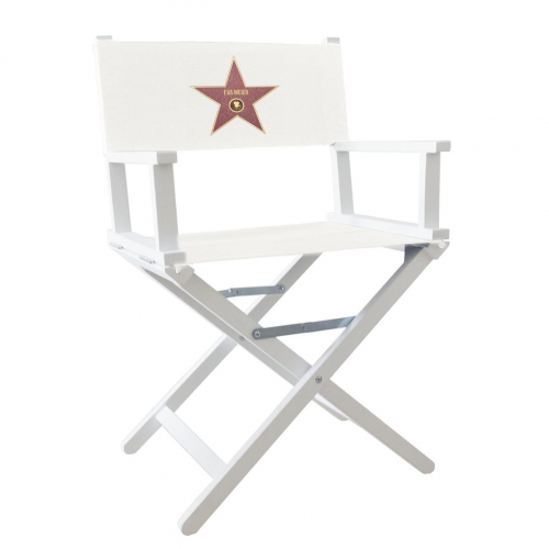 Personalisierter Regiestuhl Walk of Fame weiss